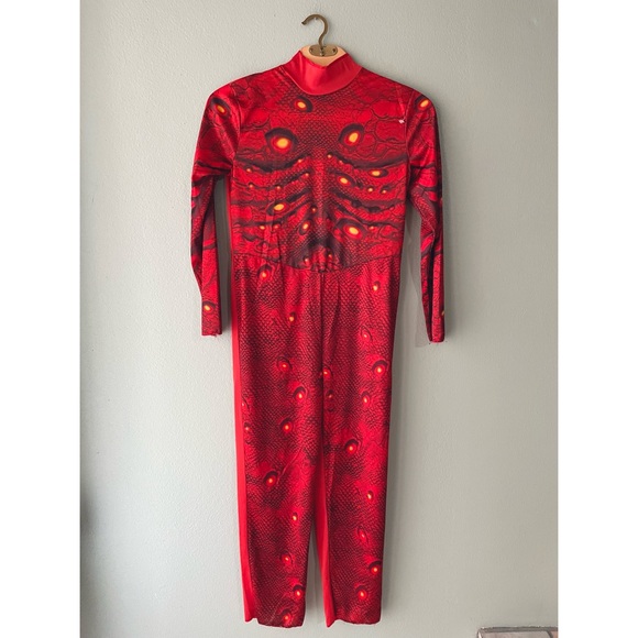 Hyde & Eek! | Red Dragon Overall Bodysuit Kids Halloween Costume - Picture 2 of 14